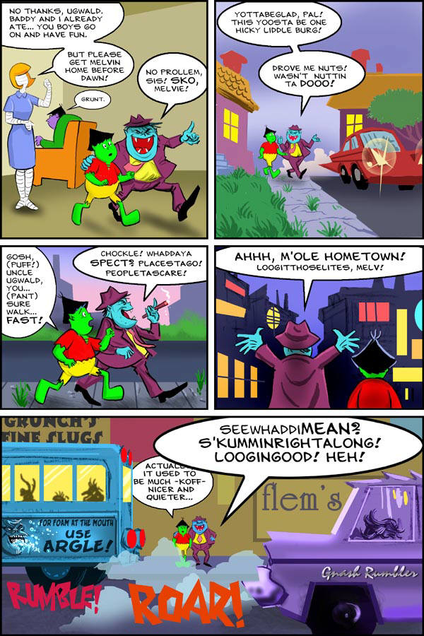 CLICK FOR MELVIN MONSTER IN BIG CITY MONSTER PAGE 3