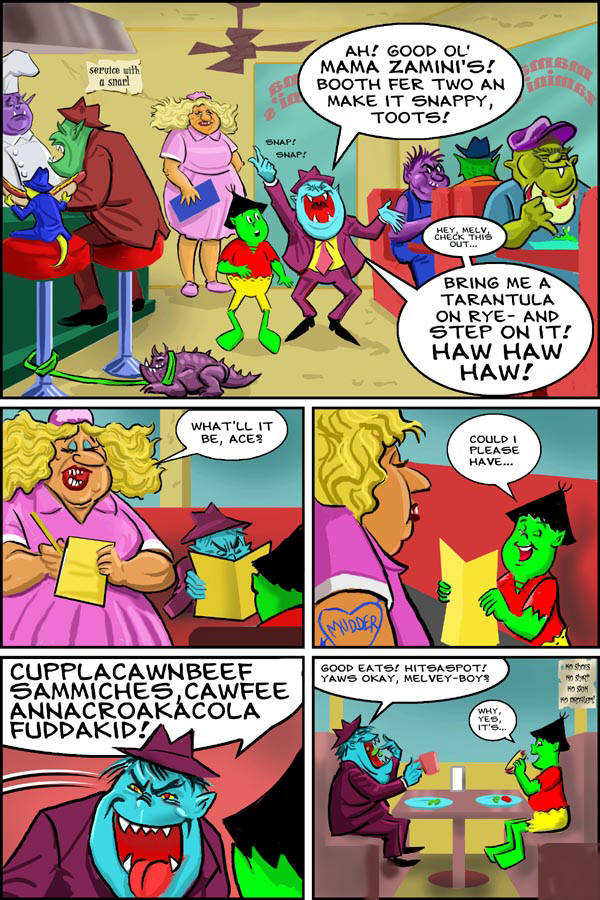 CLICK FOR MELVIN MONSTER IN BIG CITY MONSTER PAGE 5