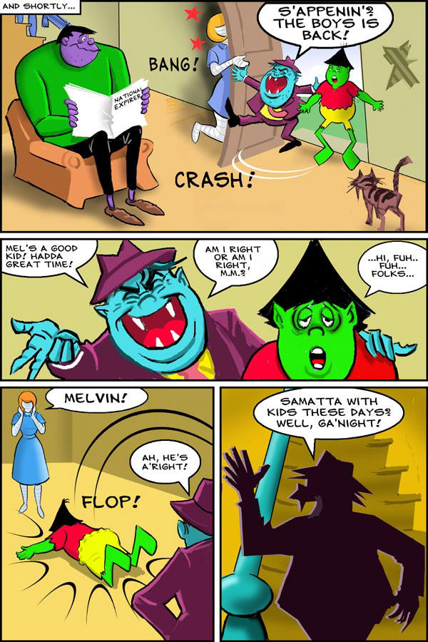 CLICK FOR MELVIN MONSTER IN BIG CITY MONSTER PAGE 8